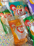 Vintage 1990's McDonald's TY Teeny Beanie Babies Set/16, New in Open/Resealed Bags