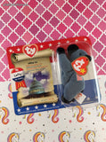 Vintage 2000 TY American Trio Lefty the Donkey Teeny Beanie Baby NEW & Sealed