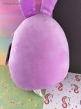 Original Squishmallows Kiki the Purple Bunny Large 12" Super Soft Plush NWT