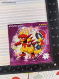 Vintage 1999 Pokemon Priss Prints Game Freak #126 Magmar Jumbo Sticker, New & Unpeeled