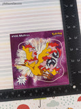 Vintage 1999 Pokemon Priss Prints Game Freak #146 Moltres Jumbo Sticker, New & Unpeeled