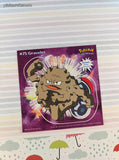 Vintage 1999 Pokemon Priss Prints Game Freak #75 Graveler Jumbo Sticker, New & Unpeeled