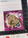 Vintage 1999 Pokemon Priss Prints Game Freak #75 Graveler Jumbo Sticker, New & Unpeeled