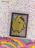 2024 Sanrio Pompompurin Waving Trading Prism Shiny Holo Sticker - NM