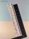 Vintage 1997 Mrs. Grossman's Design Lines Musical Note Borders Large Full Sticker Sheet, Unused