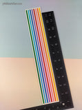 Vintage 1997 Mrs. Grossman's Design Lines Rainbow Lines Borders Large Full Sticker Sheet, Unused