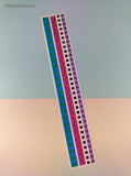 Vintage 1997 Mrs. Grossman's Design Lines Pink Purple Blue Borders Large Full Sticker Sheet, Unused