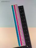 Vintage 1997 Mrs. Grossman's Design Lines Pink Purple Blue Borders Large Full Sticker Sheet, Unused