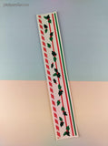 Vintage 1997 Mrs. Grossman's Design Lines Red Green Christmas Holly Borders Large Full Sticker Sheet, Unused