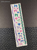 Vintage 2000 Creative Memories Ribbons & Hearts Borders Large Full Sticker Sheet, Unused
