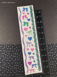 Vintage 2000 Creative Memories Ribbons & Hearts Borders Large Full Sticker Sheet, Unused