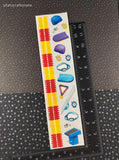 Vintage 2002 Creative Memories Swimming Paddleboarding Borders Large Full Sticker Sheet, Unused