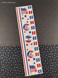 Vintage 2001 Creative Memories Patriotic America Borders Large Full Sticker Sheet, Unused