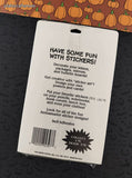 Vintage Halloween Black Cats Pumpkins Hallmark Full Sticker Sheet Pack 4 Sheets, NEW & Sealed