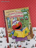 2015 1st Printing Little Golden Book: Sesame Street Elmo's 12 Days of Christmas Hardcover, Like New