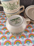 Vintage Temper-Ware by Lenox "Fancy Free" Tea/Coffee Mug Set/3 w/Matching Saucers