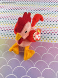 Vintage 1990's McDonald's TY Teeny Beanie Baby, Strut the Rooster w/Tag