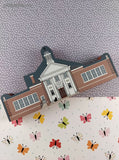 Vintage 1997 The Cat's Meow Paradise Township Schools Wooden Block