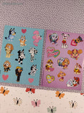 Bluey + Paw Patrol Pup Power Full Sticker Sheets Set/2, Unused