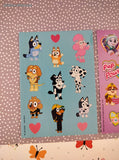 Bluey + Paw Patrol Pup Power Full Sticker Sheets Set/2, Unused