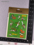 Vintage 1983 Hallmark Clipart Style Baseball Sports Pack of 4 Sheets Stickers NEW & Sealed