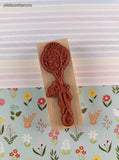 Vintage Inkadinkadoo Cute Cat w/Balloons Rubber Stamp Block, Clean
