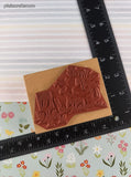 Vintage Great Impressions #H117 Watering Can Garden Rubber Stamp Block, Clean