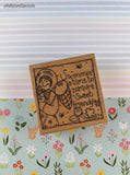 Vintage JRL Designs #Q272 Summertime Rubber Stamp Block, Clean