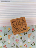Vintage Inkadinkadoo Outer Space Planets Celestial Rubber Stamp Block, Clean