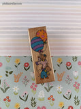 Vintage 1993 Hero Arts #F769 Teddies w/Balloons Rubber Stamp Block