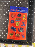 Vintage 1999 Official Nintendo DesignWare Pokemon Stickers, New & Sealed Pack of 2 Sheets
