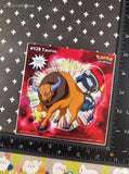 Vintage 1999 Pokemon Priss Prints Game Freak #128 Tauros Jumbo Sticker, New & Unpeeled