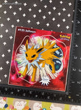 Vintage 1999 Pokemon Priss Prints Game Freak #135 Jolteon Jumbo Sticker, New & Unpeeled