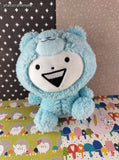 Usagyuuun!!! Blue Teddy Bear Mini Plush Minto Fukuya 7" Plush NWT