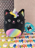 Original Squishmallows Caylee the Rainbow Kitty Cat KellyToy 8" Plush NWT