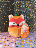 Original Squishmallows Halloween Fifi the Pumpkin Fox KellyToy 5" Plush NWT