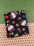 2010 Hello Kitty Christmas Festive JoAnn Fabrics Remnant, 18" x 21", Nice / Clean