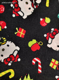 2010 Hello Kitty Christmas Festive JoAnn Fabrics Remnant, 18" x 21", Nice / Clean