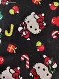 2010 Hello Kitty Christmas Festive JoAnn Fabrics Remnant, 18" x 21", Nice / Clean