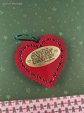 Vintage 1988 KB Design Light Aluminum Punched Geese Heart Christmas Ornament, Like New