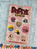Vintage Popeye Olive Oyl Collectors Series 1 Pogs Set/8 Milk Caps NEW
