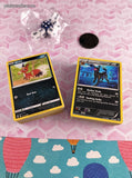 Pokemon TCG Bulk Cards 120+ Dark Common Uncommon Rare w/Collectible Tin #23