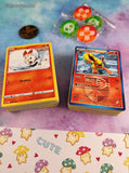 Pokemon TCG Bulk Cards 120+ Fire Common Uncommon Rare w/Collectible Tin #18