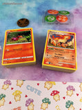 Pokemon TCG Bulk Cards 120+ Fire Common Uncommon Rare w/Collectible Tin #11