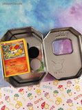 Pokemon TCG Bulk Cards 120+ Fire Common Uncommon Rare w/Collectible Tin #10