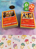 Pokemon TCG Bulk Cards 120+ Fire Common Uncommon Rare w/Collectible Tin #9
