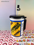 RARE Vintage Boardwalk Fries Plastic Travel Mug w/Lid & Straw, Like New
