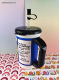 RARE Vintage Boardwalk Fries Plastic Travel Mug w/Lid & Straw, Like New