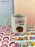 Vintage 1985 United States Post Office Puppy Dog Love USA 22 Cent Stamp Mug, Like New