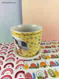 Ovejitas y Ovejitas Little Sheep Marcos 11:24 Children's Mug w/Saucer Set, Like New